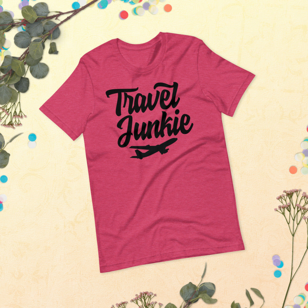 Travel Junkie Short-Sleeve Unisex T-Shirt