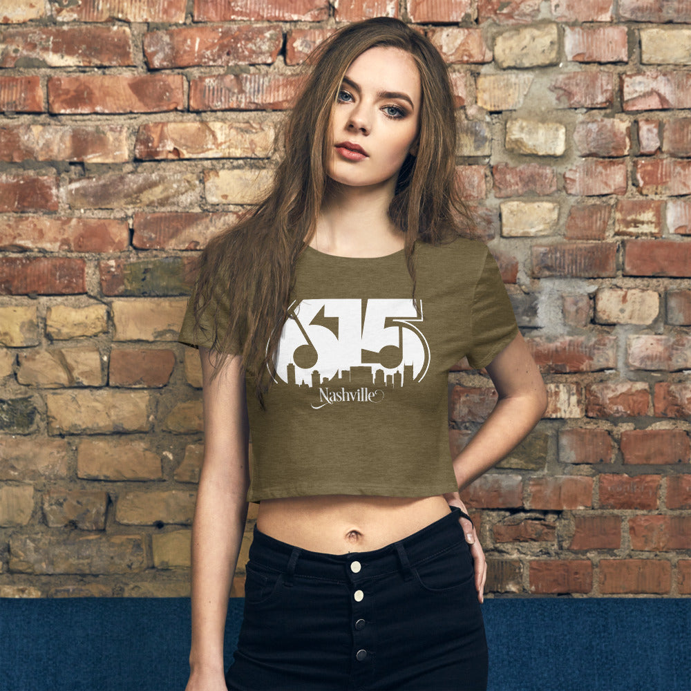 Nashville Music City 615 Skyline Women’s Crop Tee