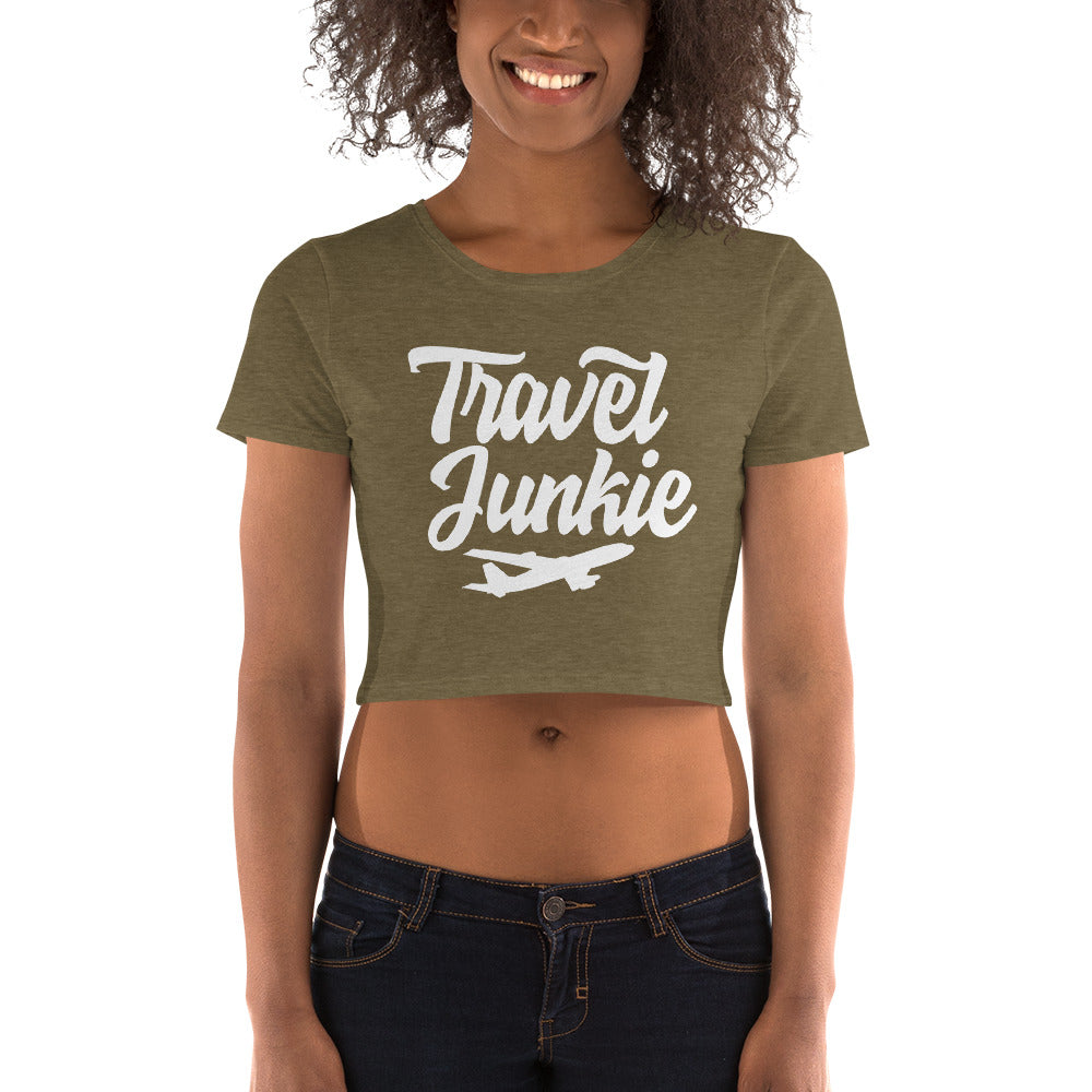 Travel Junkie Women’s Crop Tee